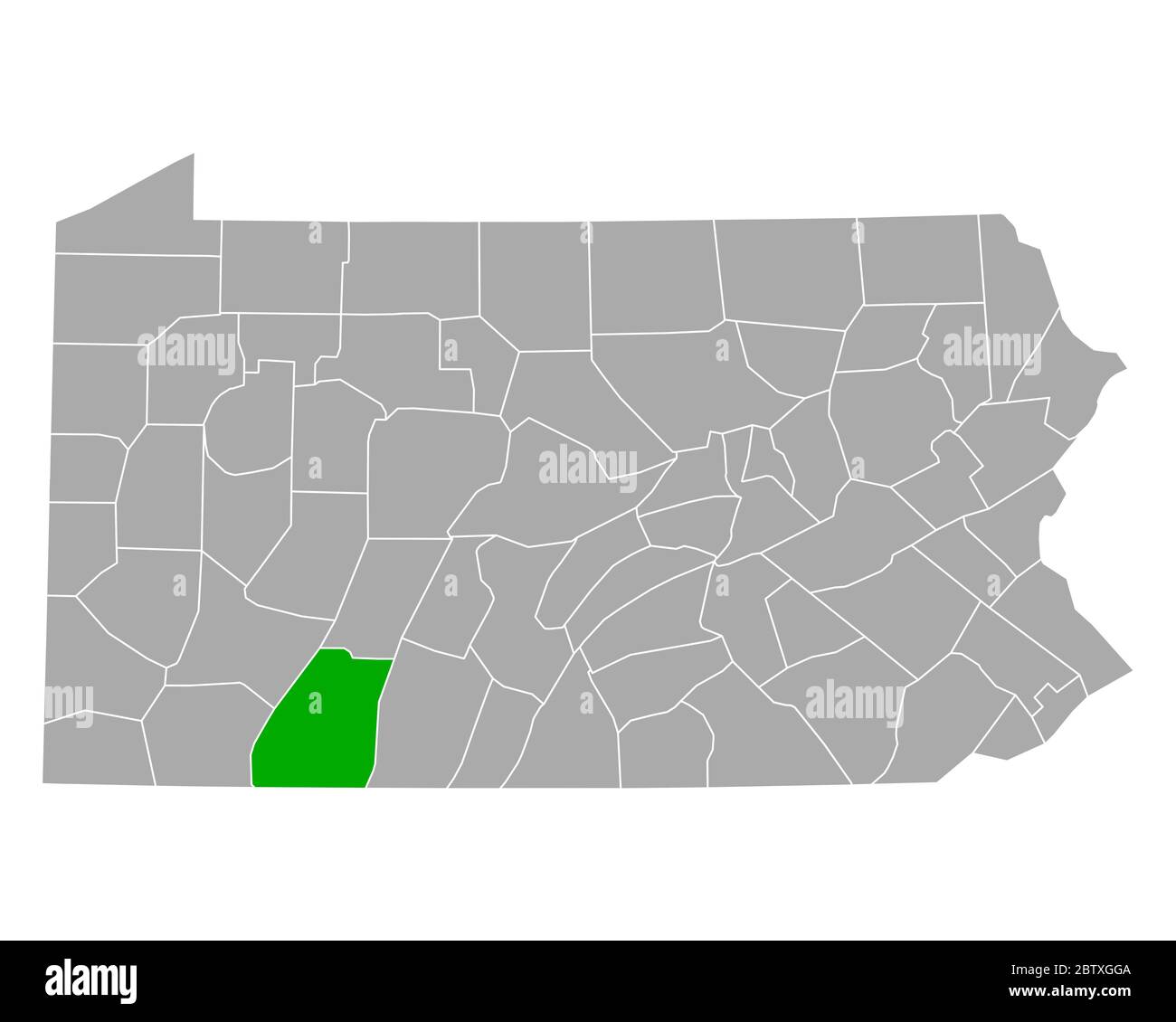 Map of Somerset in Pennsylvania Stock Photo Alamy