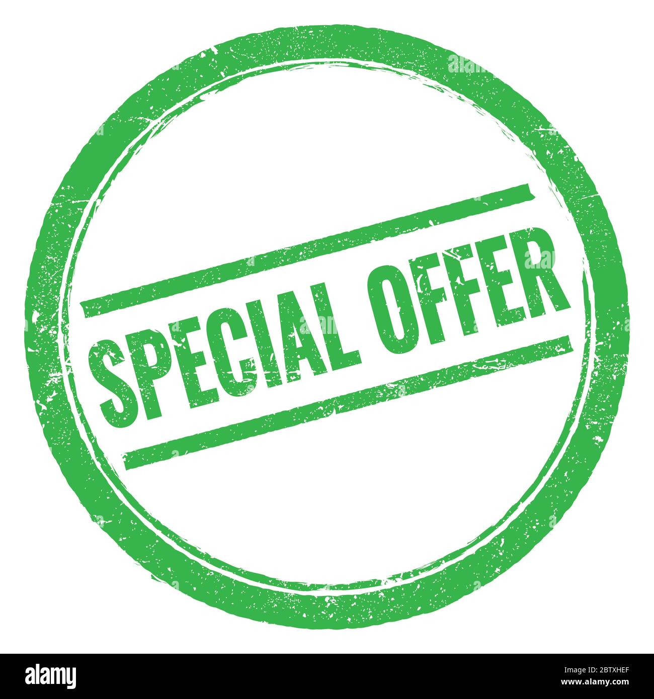 SPECIAL OFFER green grungy round stamp sign Stock Photo - Alamy