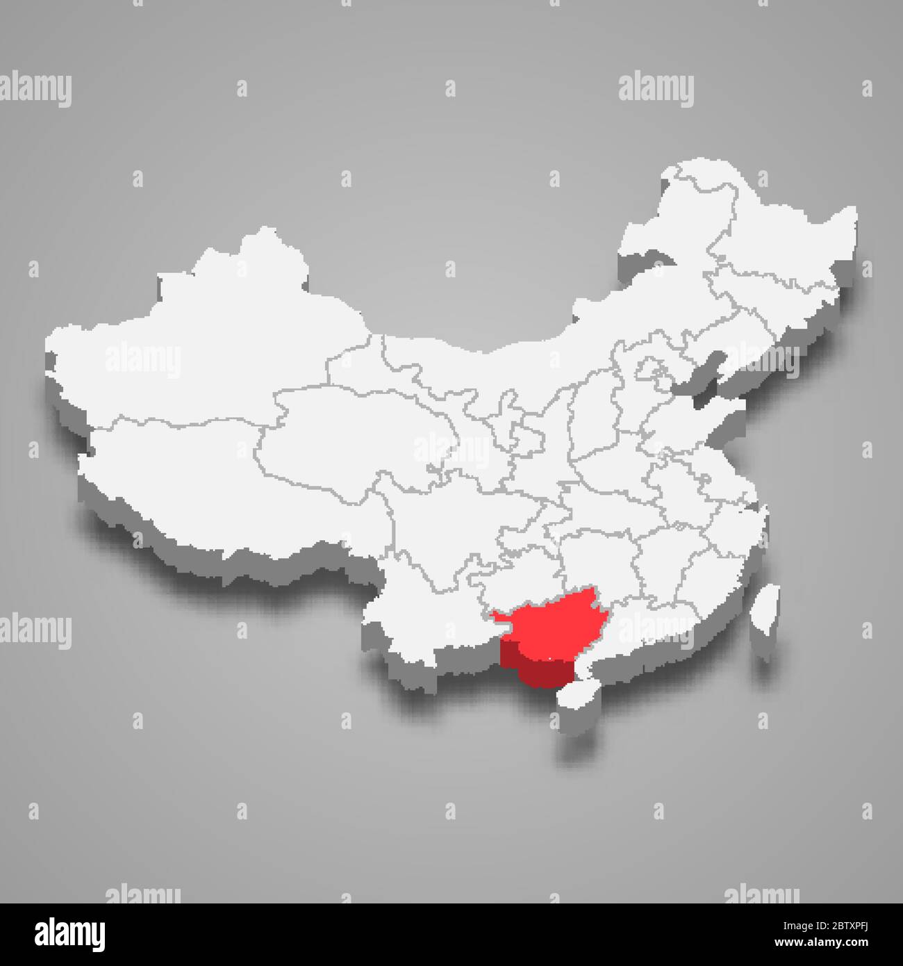 Guangxi Province Location Within China 3d Map Stock Vector Image Art Alamy Guangxi Province Location Within China 3d Map Stock Vector Image Art Alamy