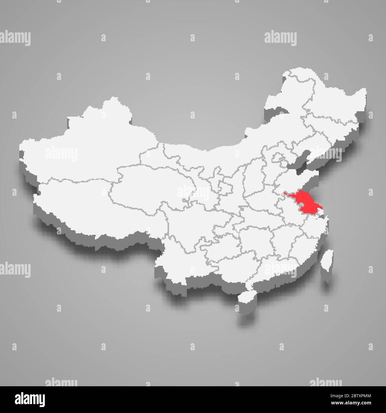 Jiangsu province location within China 3d map Stock Vector Image & Art Alamy