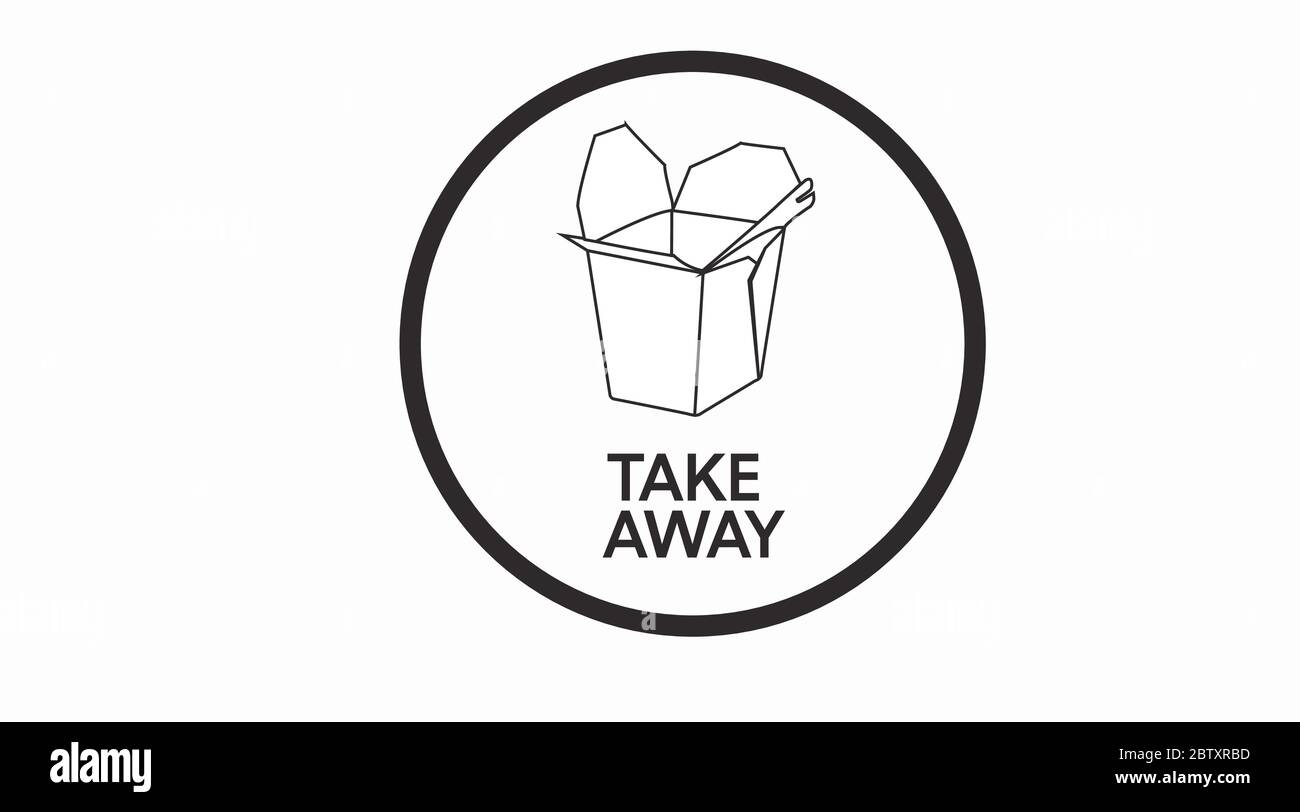 Vector Take away box icon illustration sign Stock Vector Image & Art ...