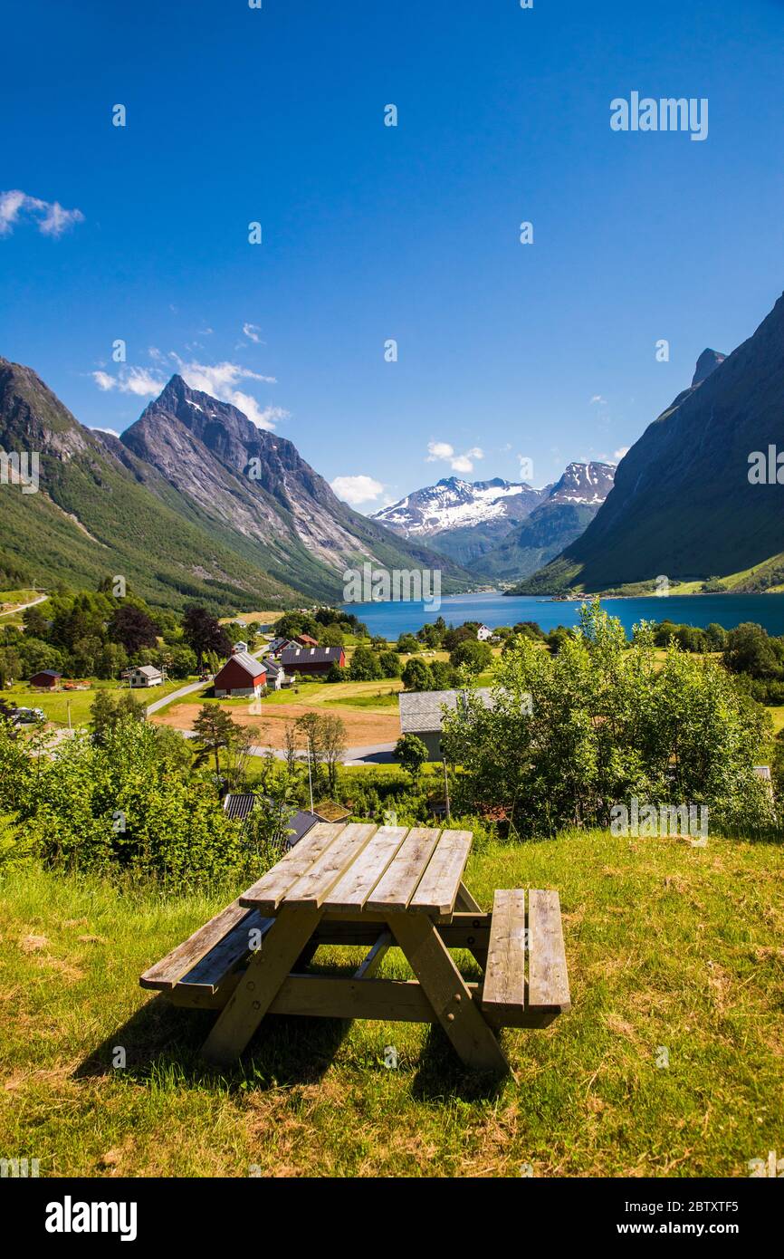 Trandal Hjorundfjord and the Sunnmore Alps near Trandal, More og Romsdal ...