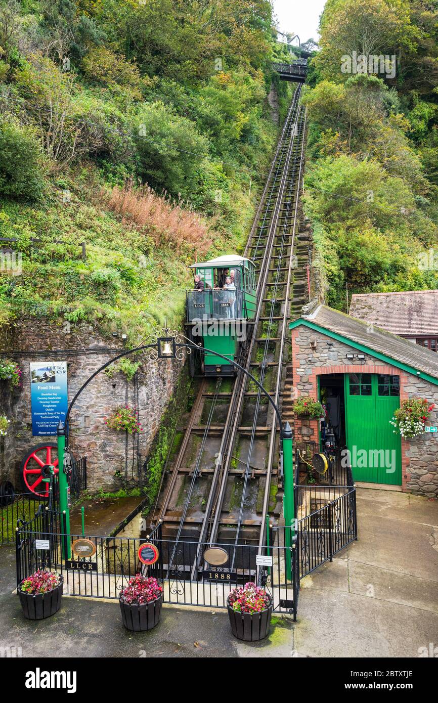 The Lynton and Lynmouth Cliff Railway(1890) is a funicular railway