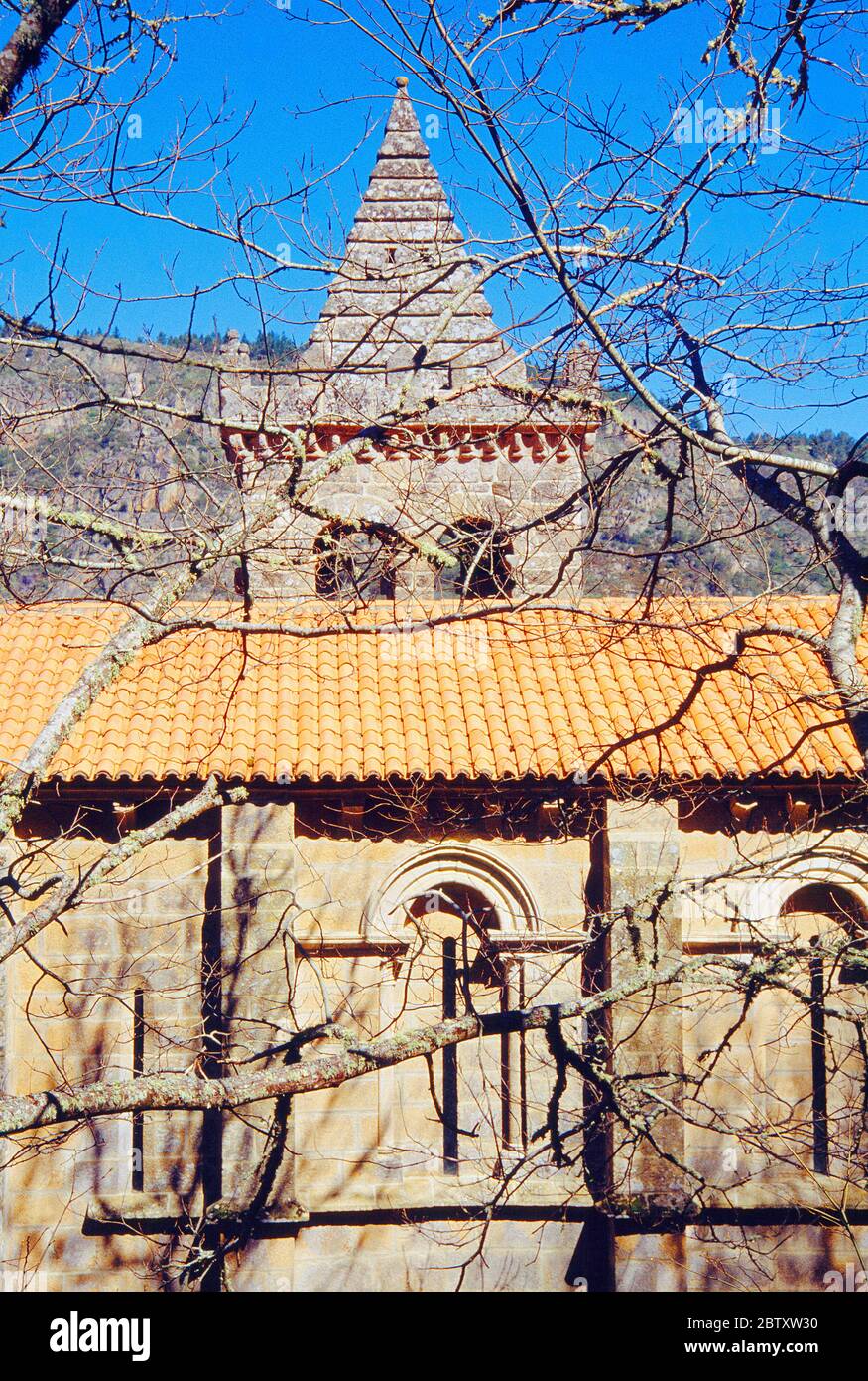 Monastery of Santa Cristina. Ribas de Sil, Ribeira Sacra, Orense province, Galicia, Spain. Stock Photo