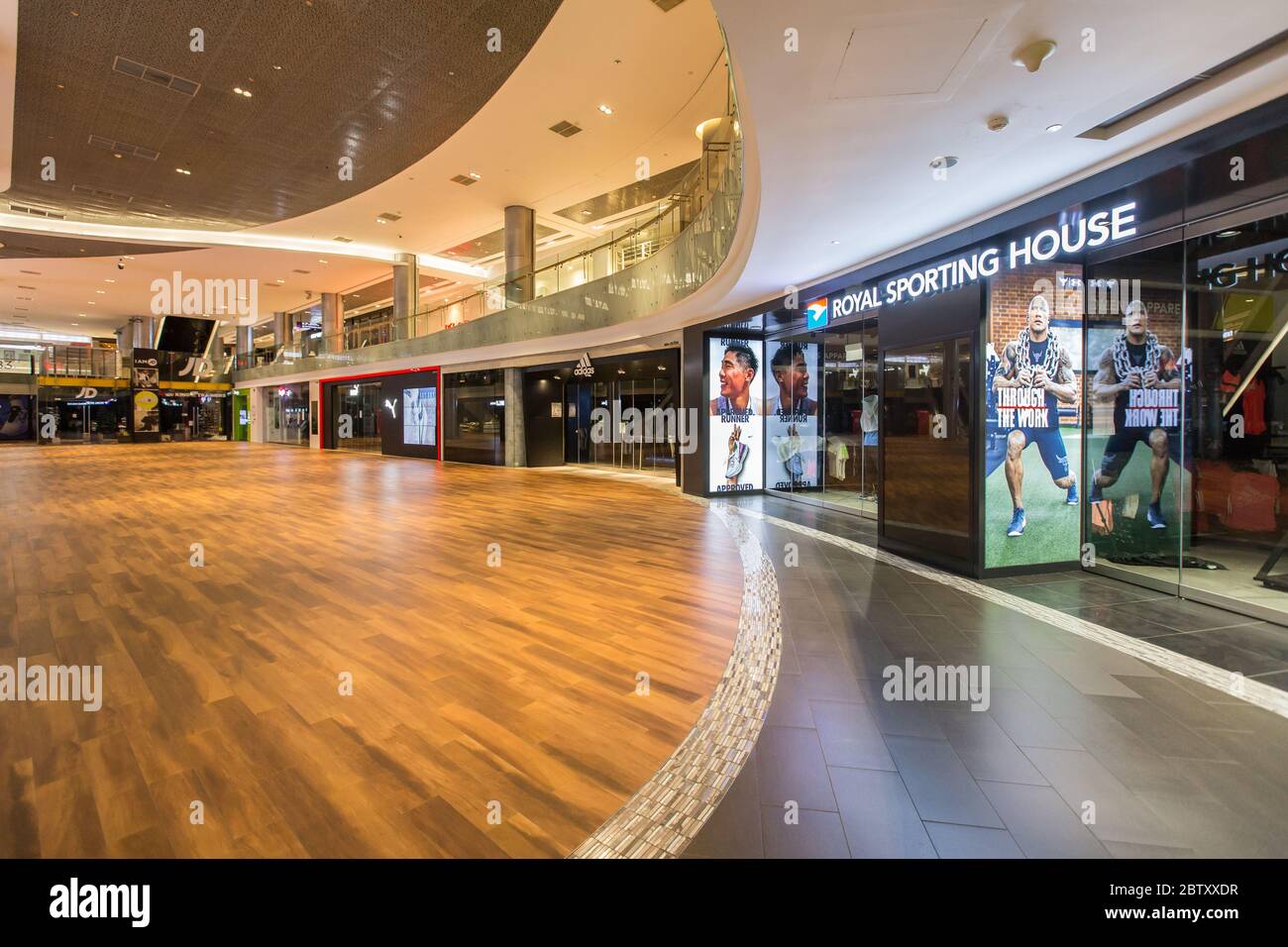 Sports shops Royal Sporting House, Adidas, PUMA, JD Sports are closed in  shopping mall Stock Photo - Alamy