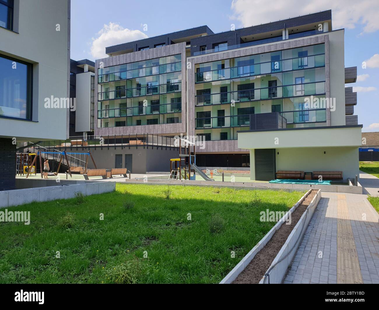 Modern residential building in the city Stock Photo - Alamy