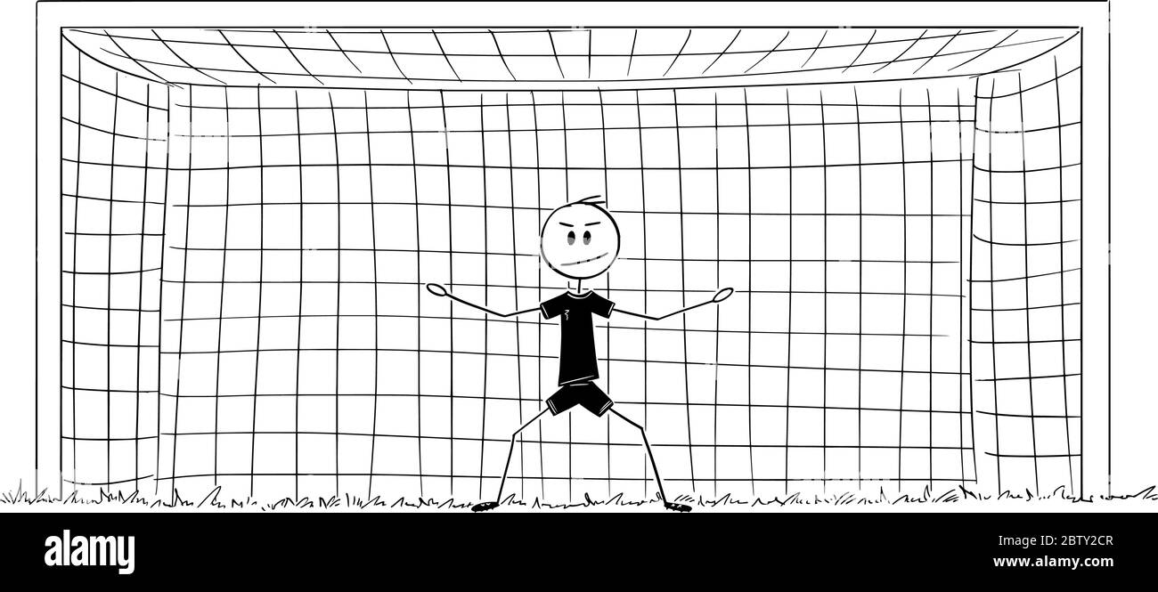 Vector Cartoon Stick Figure Drawing Conceptual Illustration Of Football Or Soccer Goalkeeper Or Goalie In Goal Ready To Catch A Ball During Play Stock Vector Image Art Alamy Vector Cartoon Stick Figure Drawing Conceptual Illustration Of Football Or Soccer Goalkeeper Or Goalie In Goal Ready To Catch A Ball During Play Stock Vector Image Art Alamy