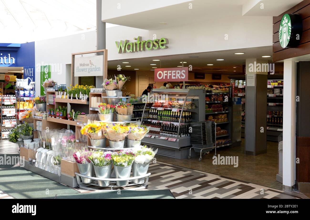 The Welcome Break motorway service station on the M40 near to Warwick. Stock Photo