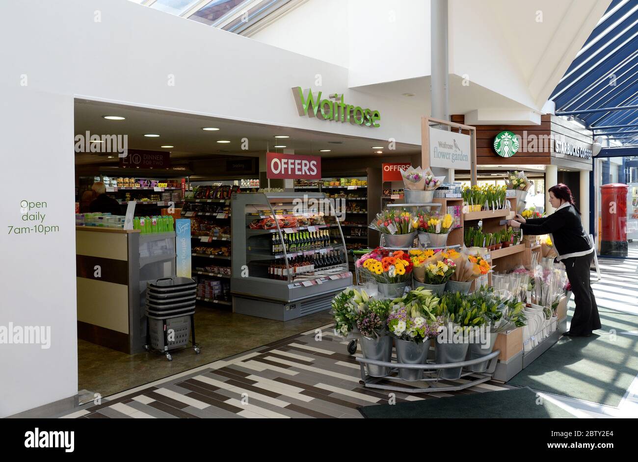 The Welcome Break motorway service station on the M40 near to Warwick. Stock Photo