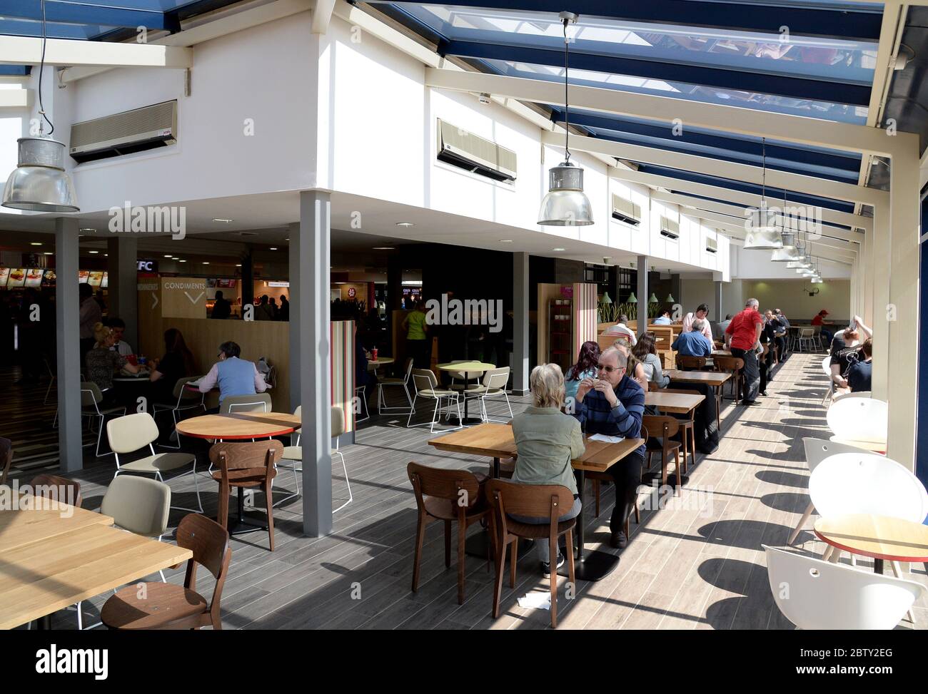 The Welcome Break motorway service station on the M40 near to Warwick. Stock Photo