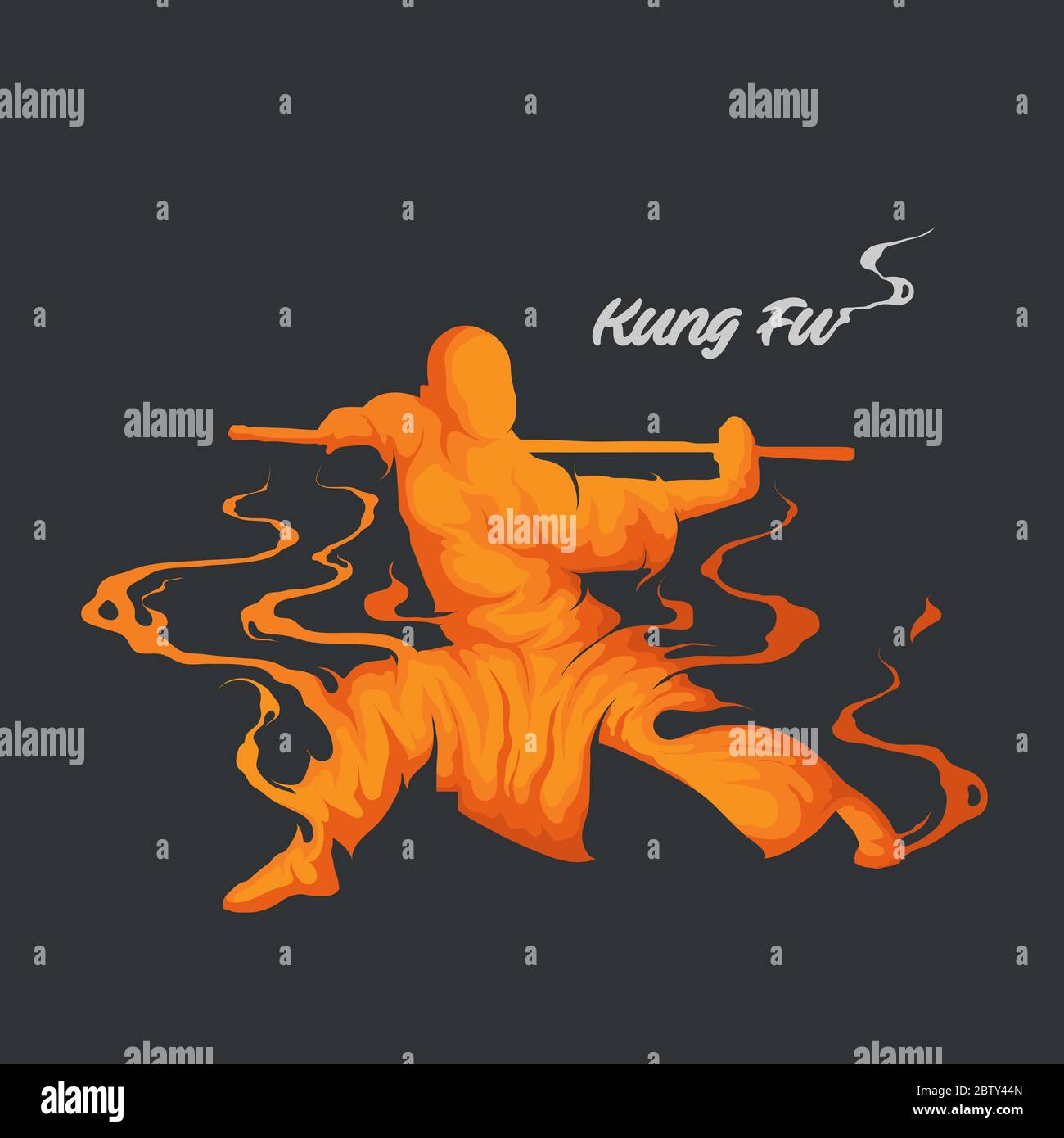 Illustration shaolin kung fu martial hi-res stock photography and ...