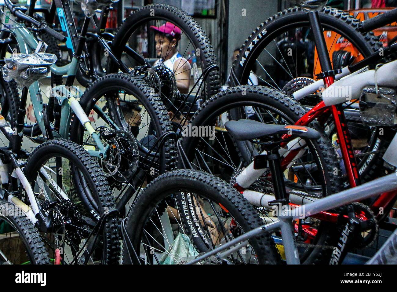 Manila. 28th May 2020. Bicycles are on sale at a bike shop in
