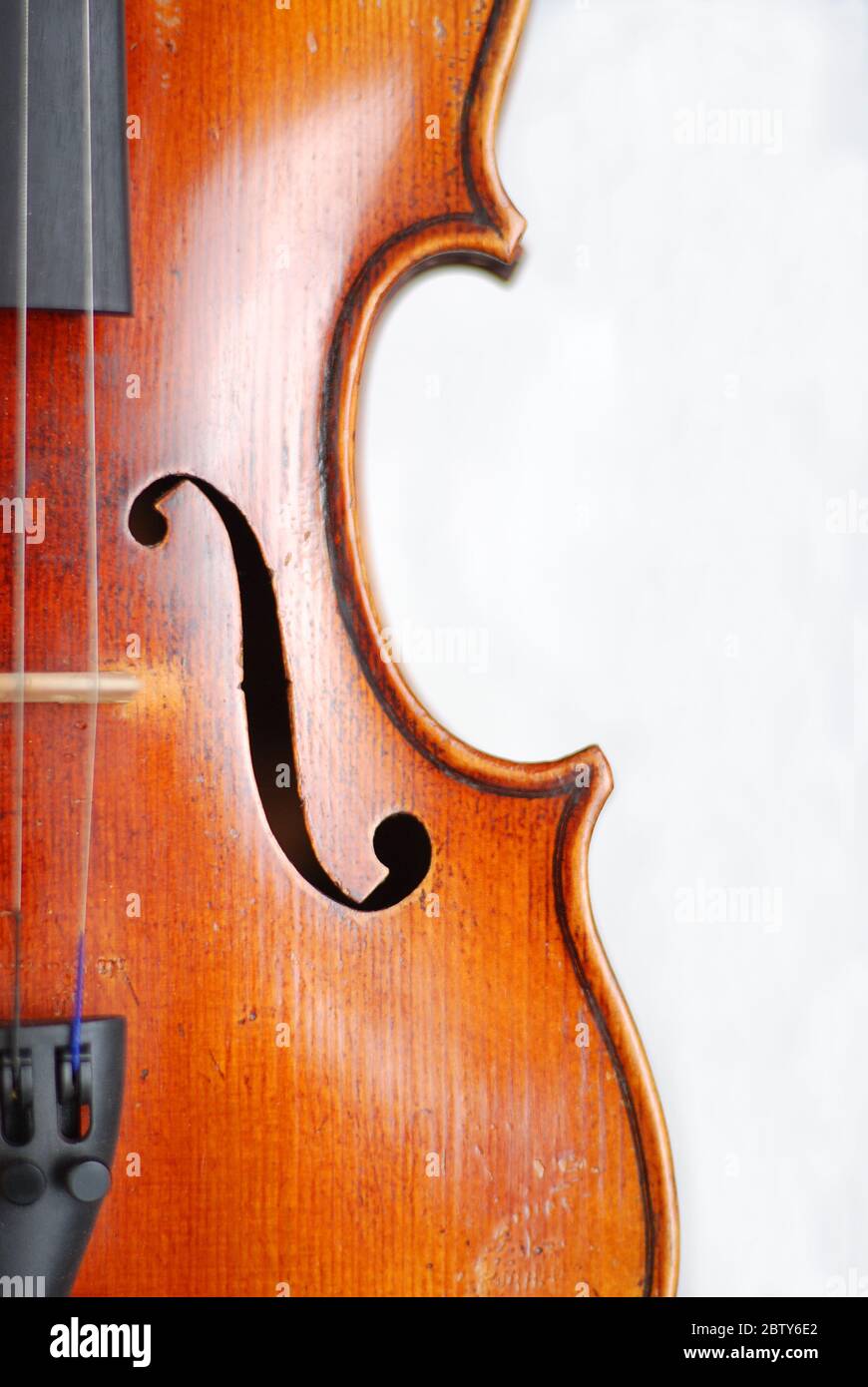 half Violine vertical close up Stock Photo