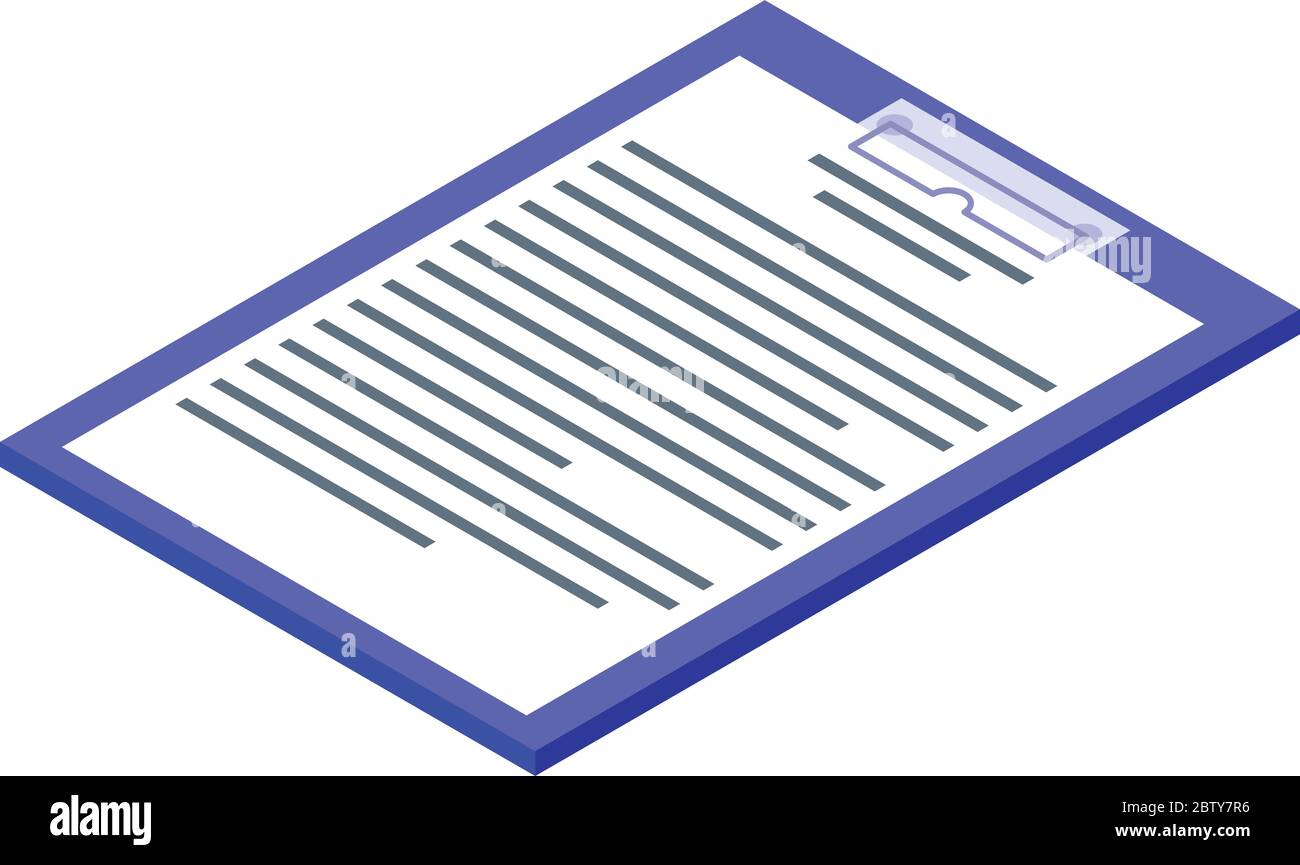 Manager clipboard icon, isometric style Stock Vector