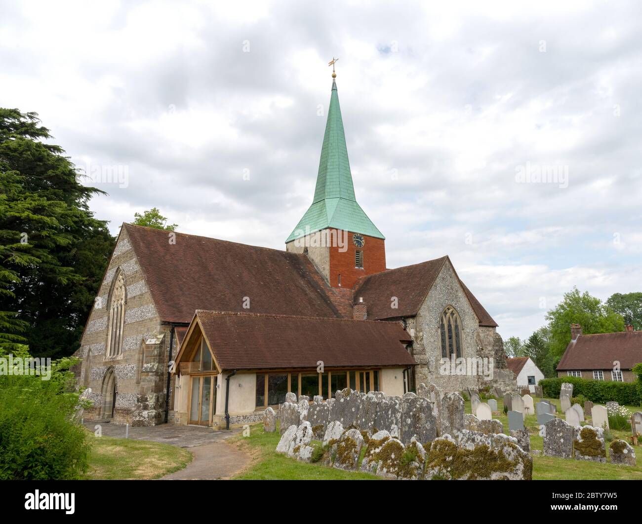 Harting Parish church of St Mary & St Gabriel, South Harting, West Sussex, England, UK Stock Photo