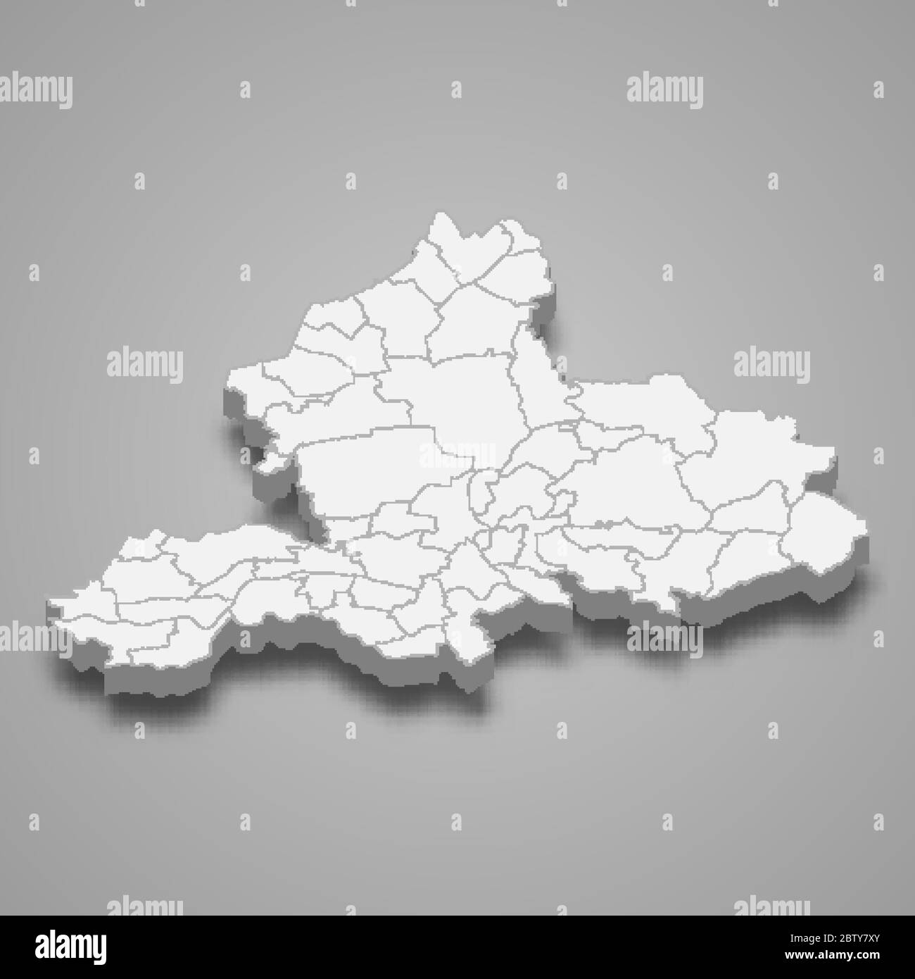 3d map of Gelderland is a province of Netherlands Stock Vector Image ...