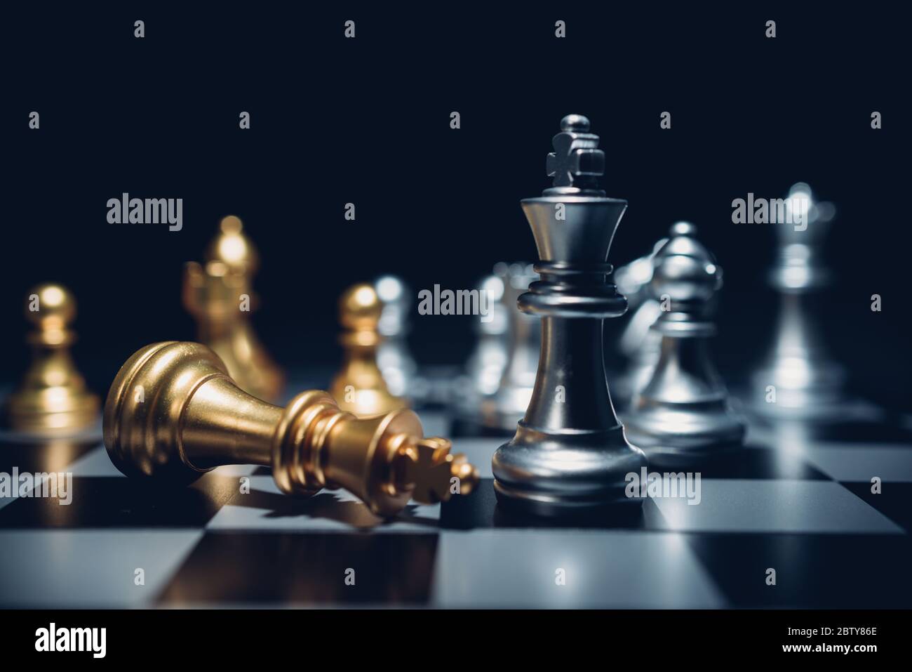 Investment Leadership Concept : The King Chess Piece With Chess Others  Nearby Go Down From Floating Board Game Concept Of Business Ideas And  Competition And Strategy Plan Success Meaning, Stock Photo, Picture