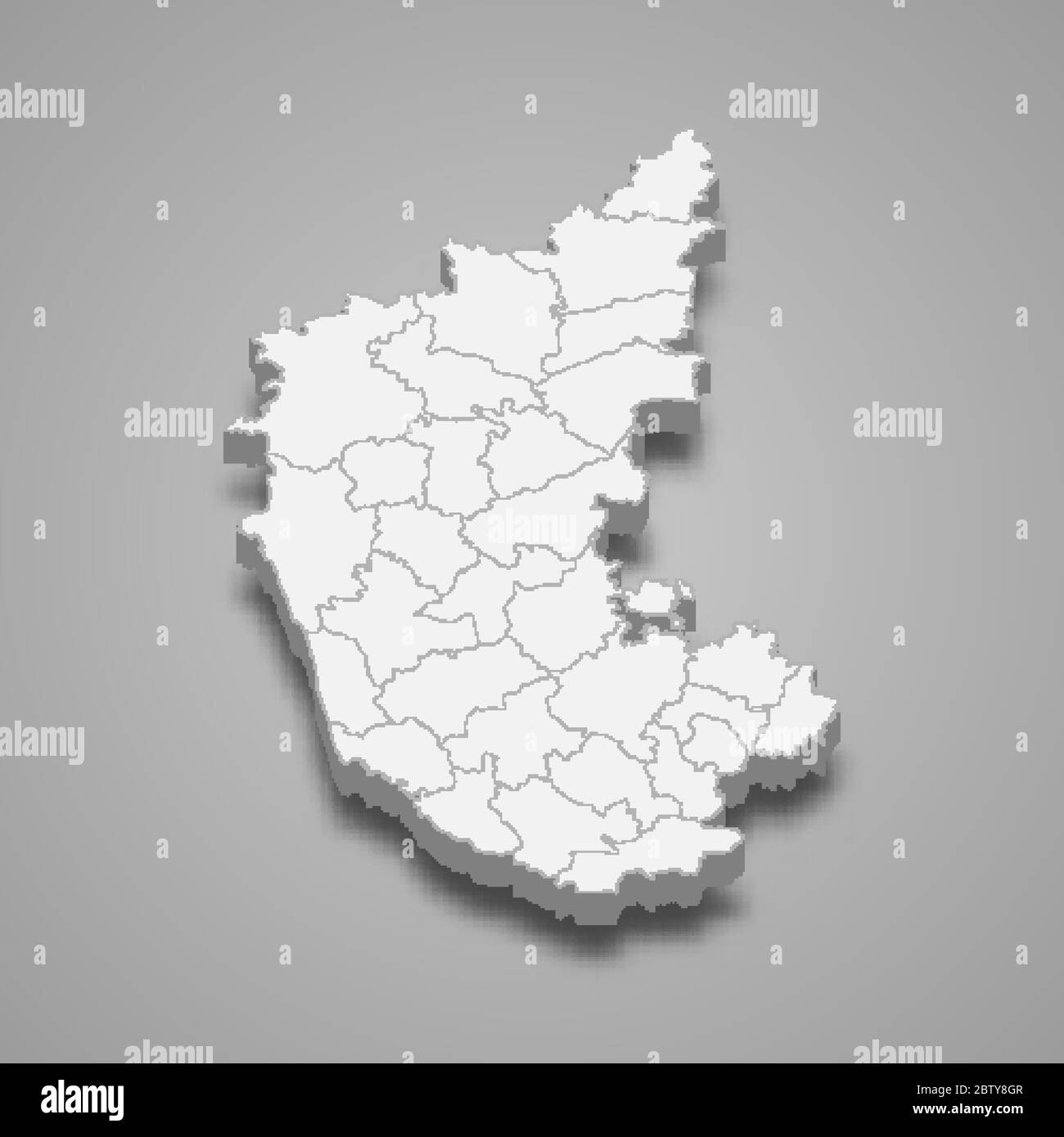 Karnataka map Black and White Stock Photos & Images - Alamy