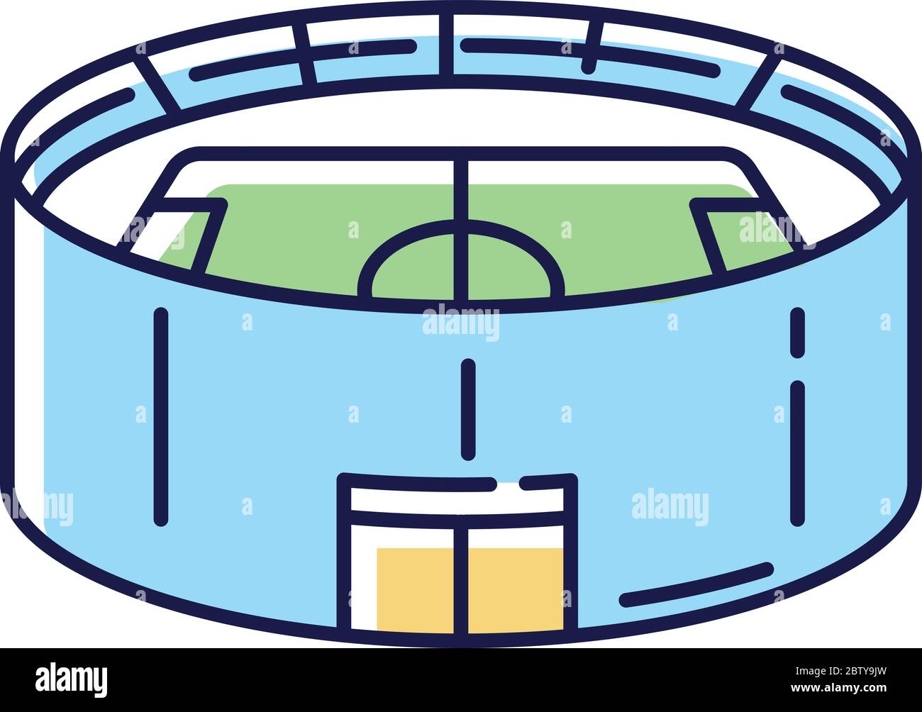 Stadium RGB color icon Stock Vector