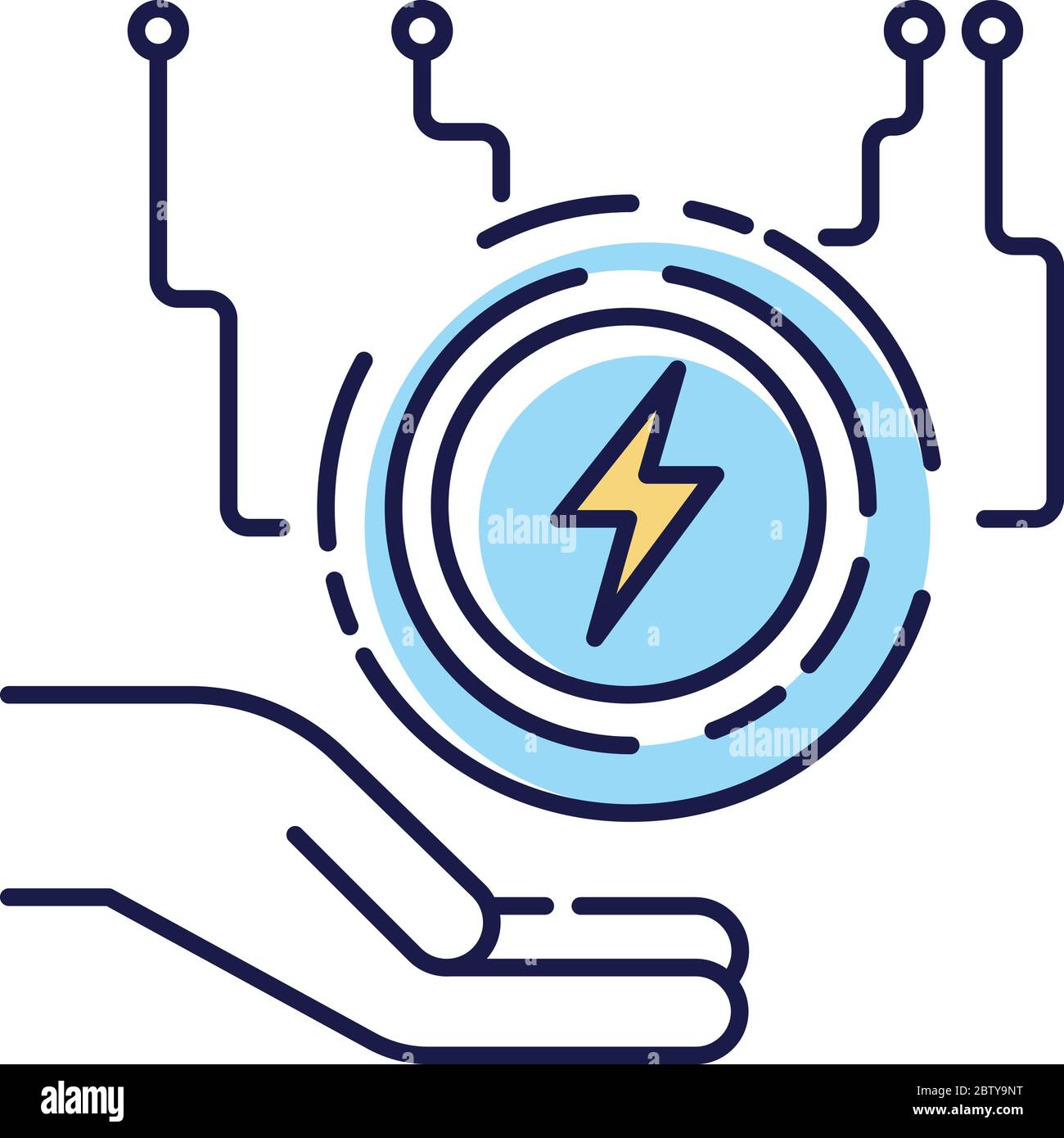 Electricity supply RGB color icon Stock Vector Image & Art - Alamy