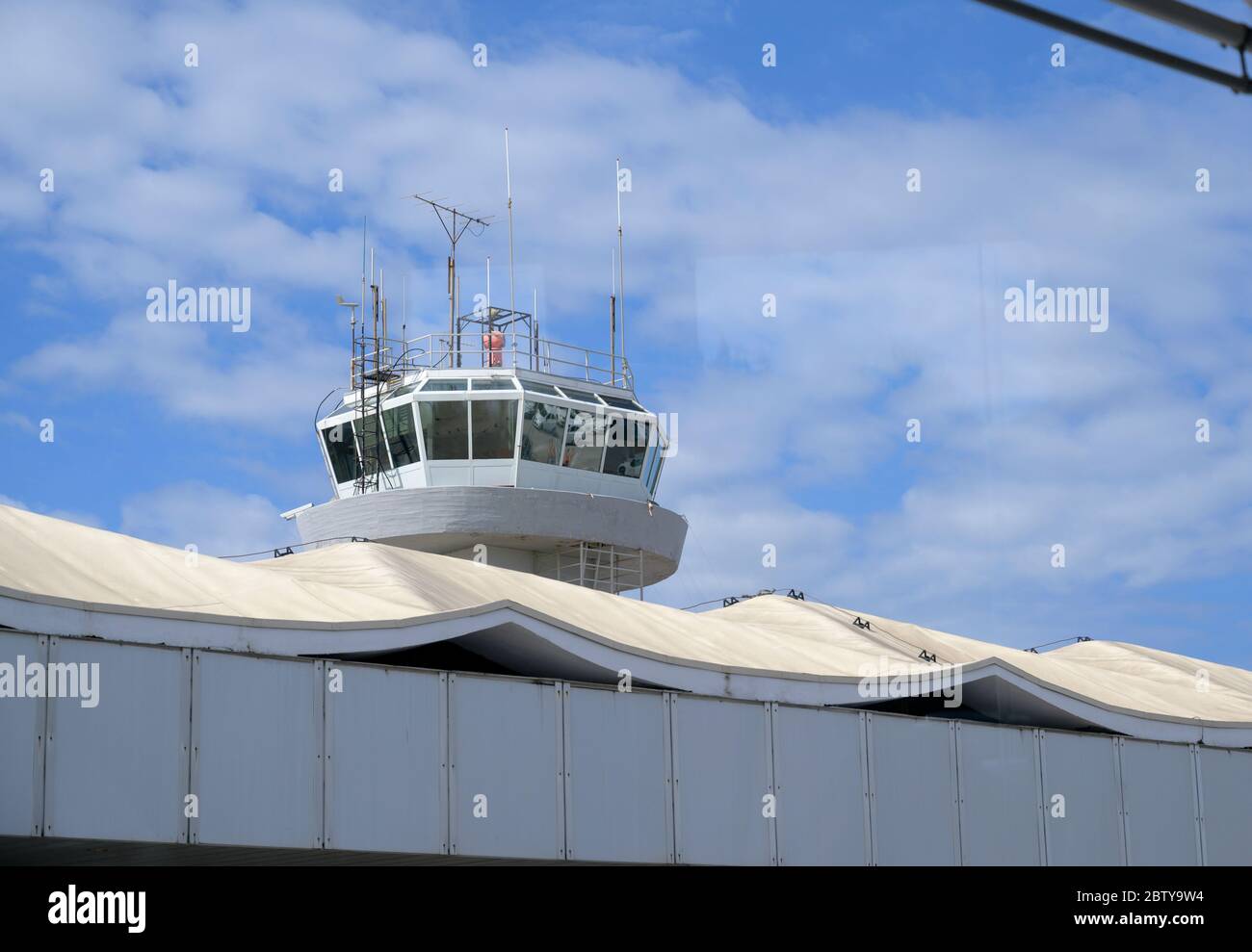 Airport air traffic control tower Stock Photo - Alamy