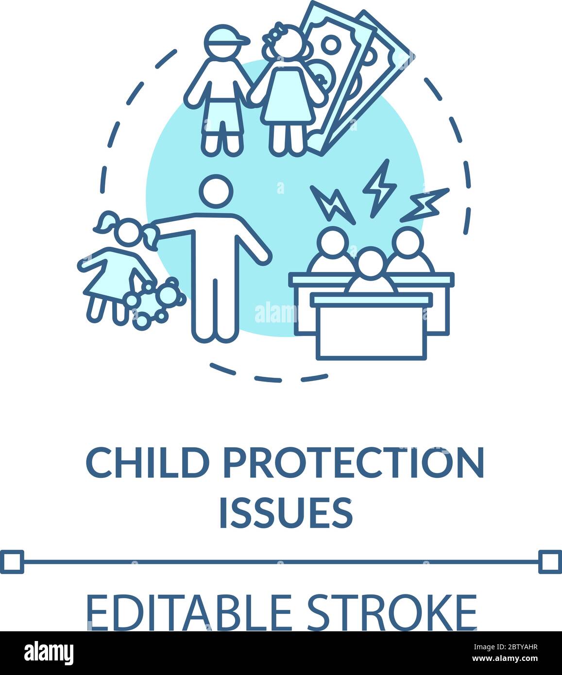 child-protection-issues-concept-icon-stock-vector-image-art-alamy