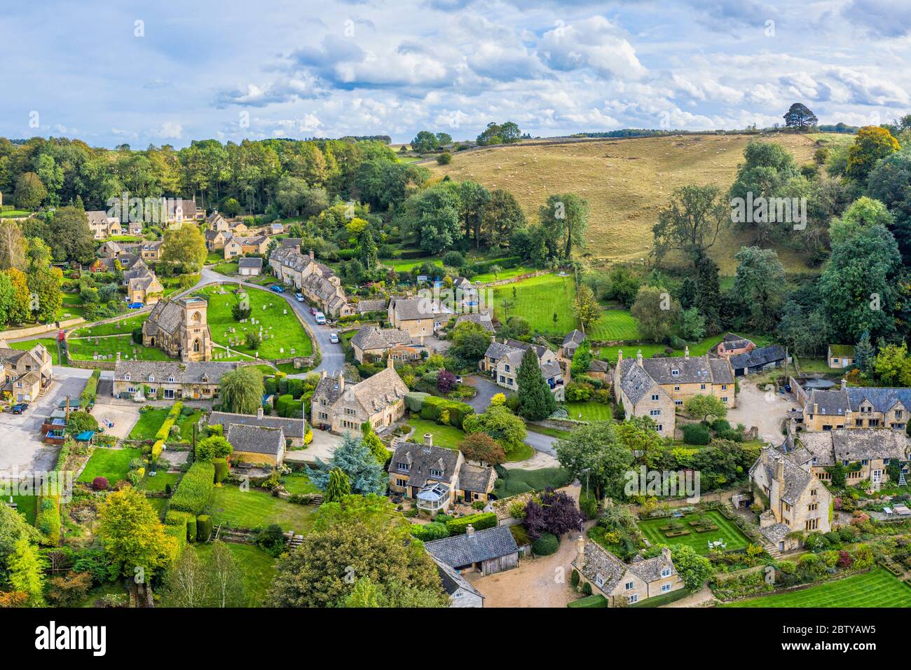 Cotswolds village of Snowshill, Gloucestershire, England, United
