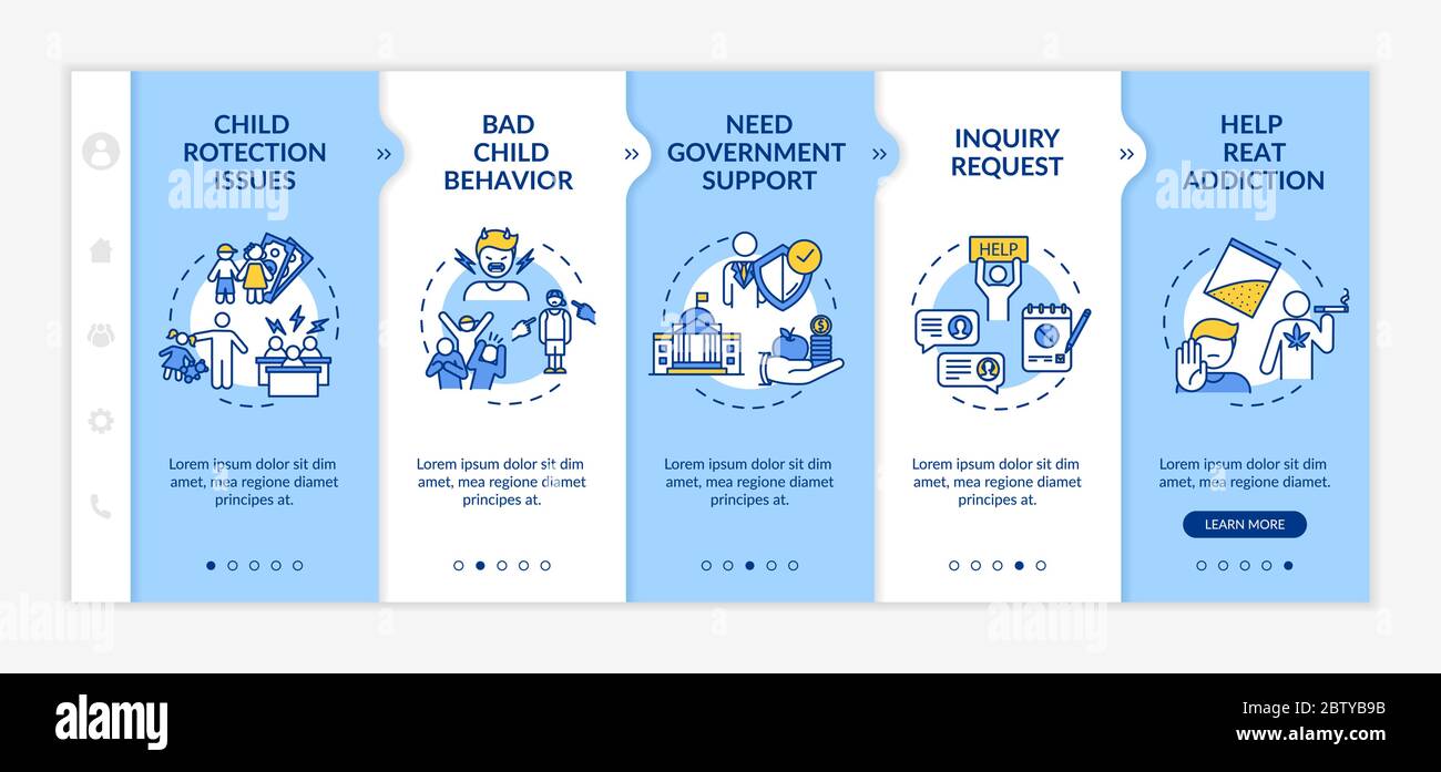 Government support onboarding vector template Stock Vector