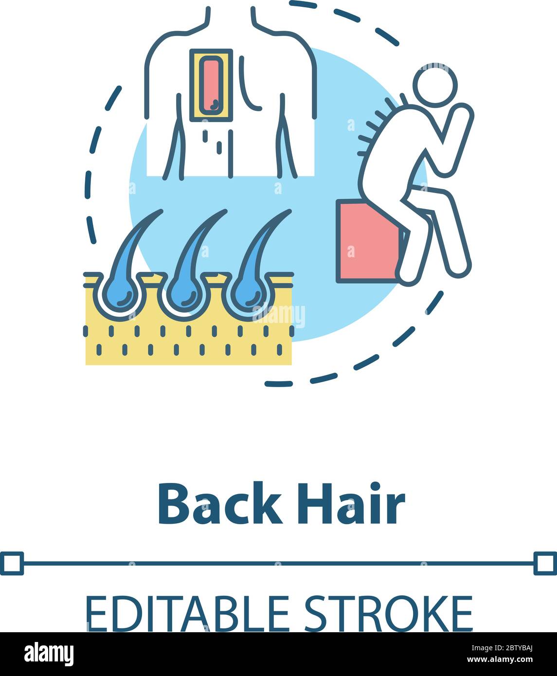 Hairy back of man Stock Vector Images Alamy