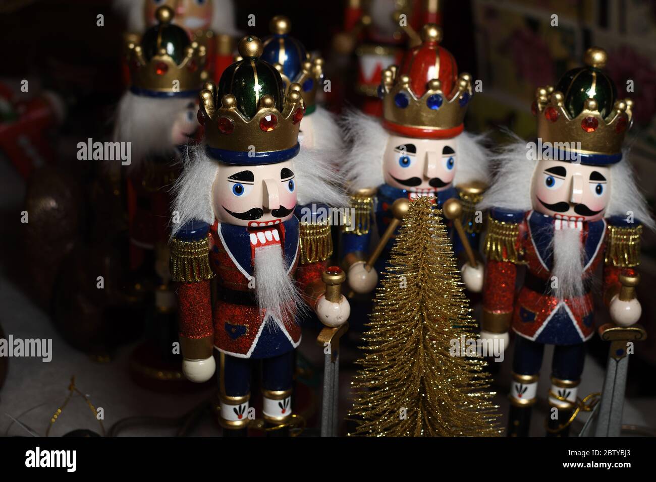 Army of Nutcrackers for sale during Christmas festival fair in Vienna