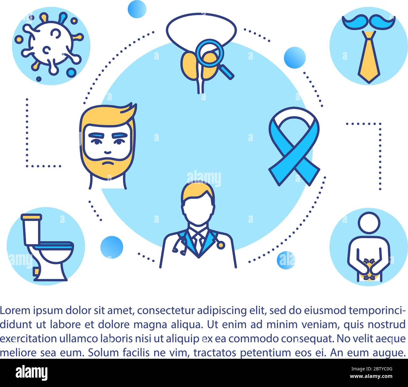 Prostate cancer concept icon with text Stock Vector Image & Art - Alamy