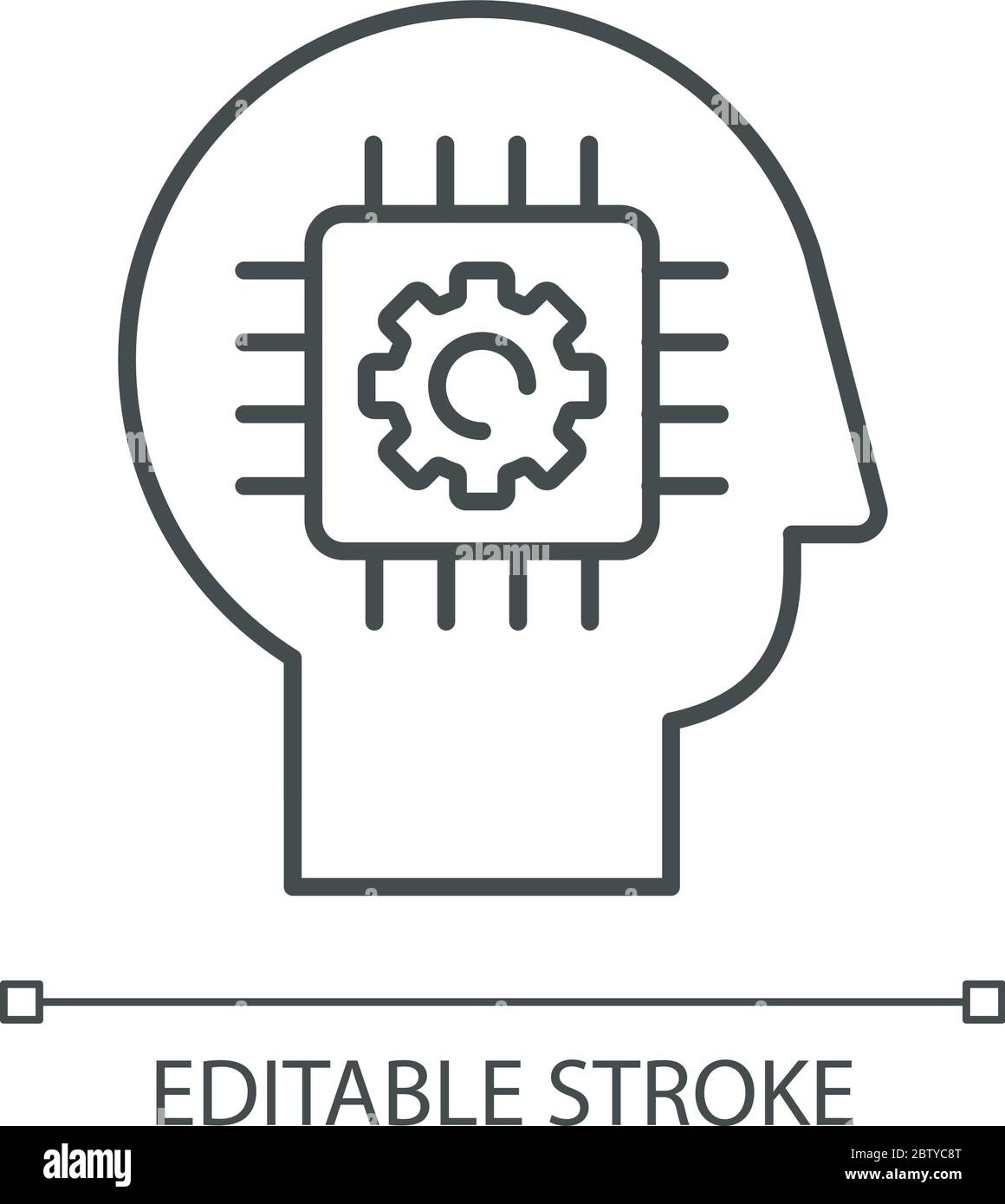 Cybernetics pixel perfect linear icon Stock Vector Image & Art - Alamy