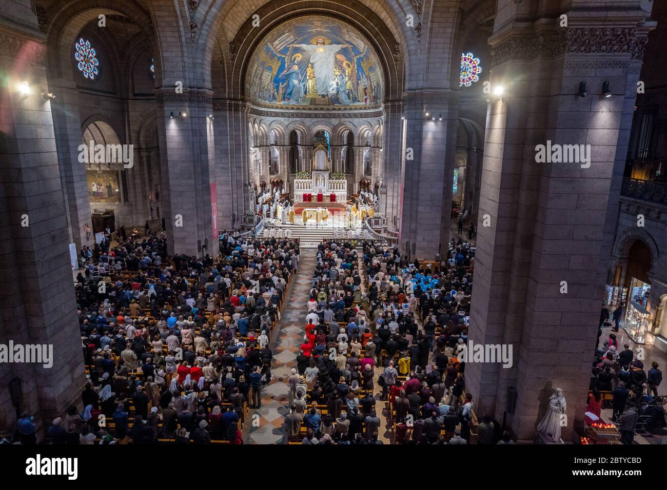 Jubilee of the Sacred Heart Basilica, Paris, France, Europe Stock Photo