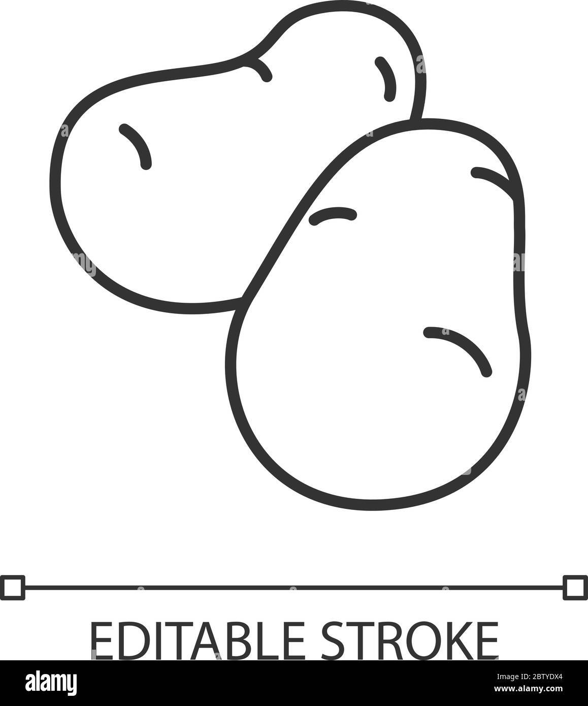 Potato pixel perfect linear icon Stock Vector Image & Art - Alamy