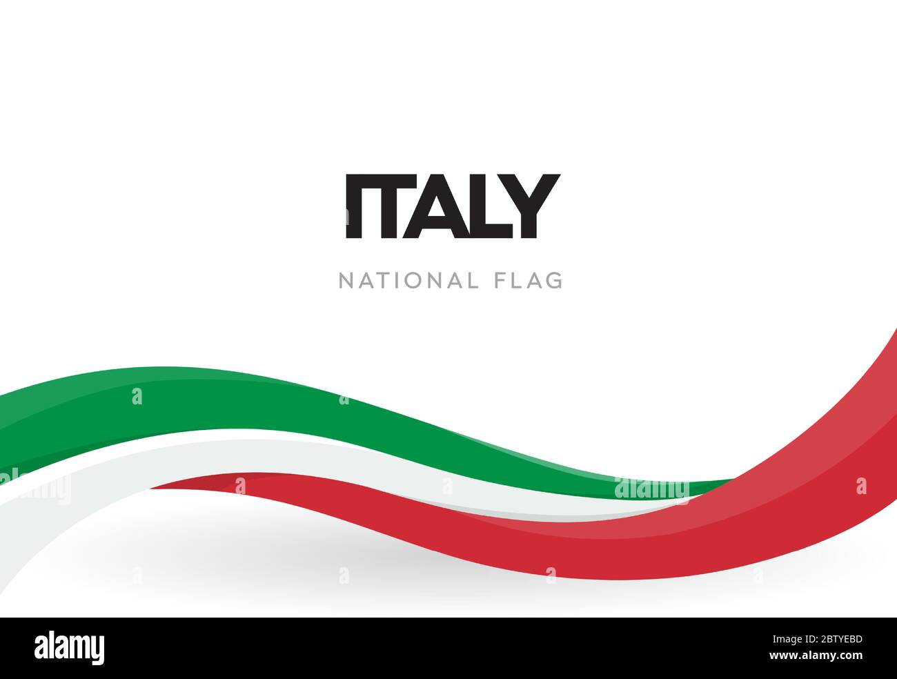 The Italian Republic waving flag banner. National symbol of Italy