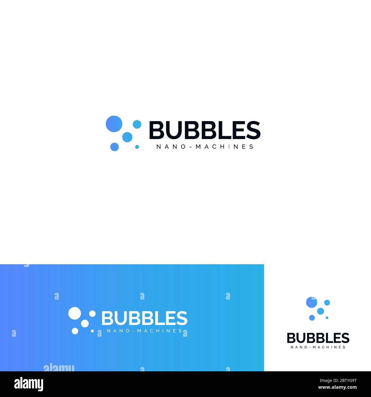 Bubbles logo set. Sparkling mineral water logotype collection. Aqua park, jacuzzi sign. Fresh fizzy drink icon. Washing powder, soap emblem. Car wash Stock Vector