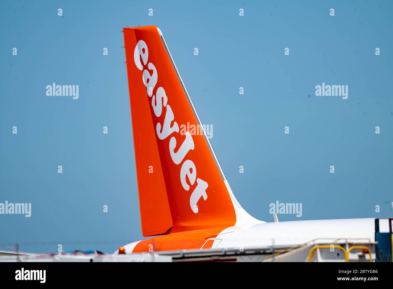 Southend Airport Essex 28th May 2020 Easyjet aeroplanes laid up at Southend airport as Easyjet announces thousands of redundancies in a restructuring Credit: Ian Davidson/Alamy Live News Stock Photo