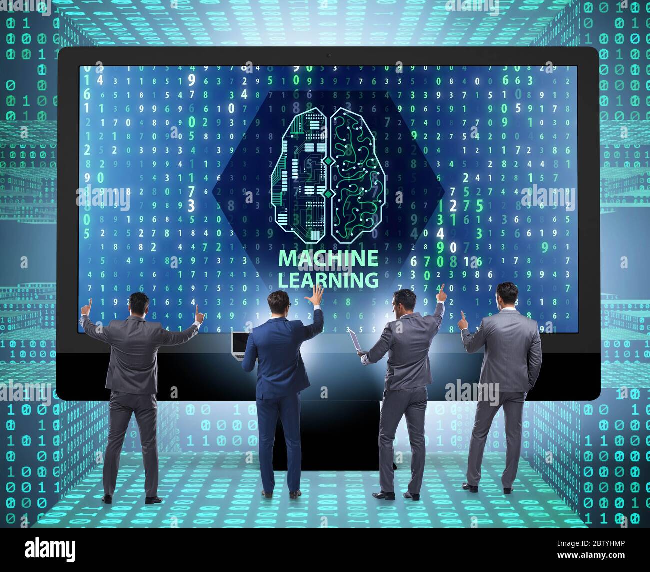 The machine learning concept as modern technology Stock Photo - Alamy
