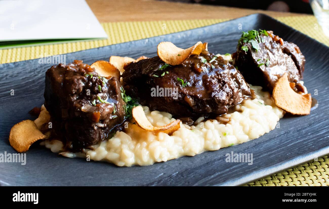 Ossobuco or osso buco is a specialty of Lombard cuisine of crosscut