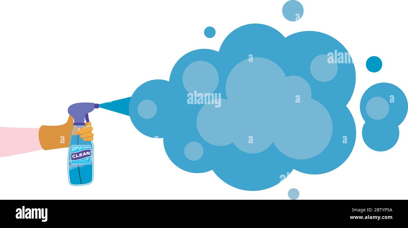 Clean spray bottle with smoke vector design Stock Vector Image & Art ...