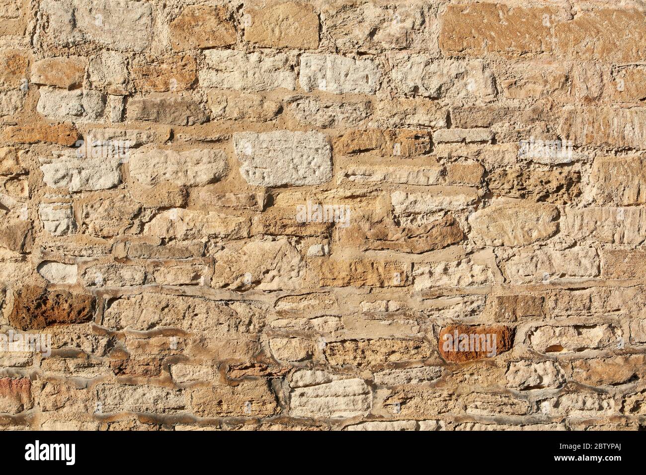 Detail of traditional stone wall in Burford, Cotswolds, England, UK Stock Photo