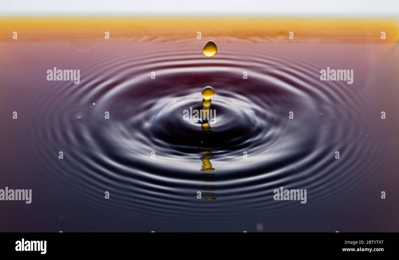 rippling after a few drops of coffee Stock Photo - Alamy
