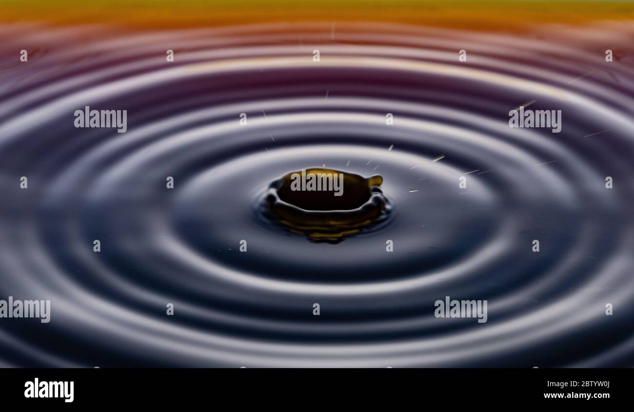 rippling after a few drops of coffee Stock Photo - Alamy