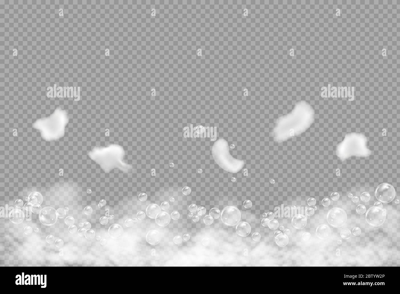 Bath foam isolated on transparent background Stock Vector Image & Art ...