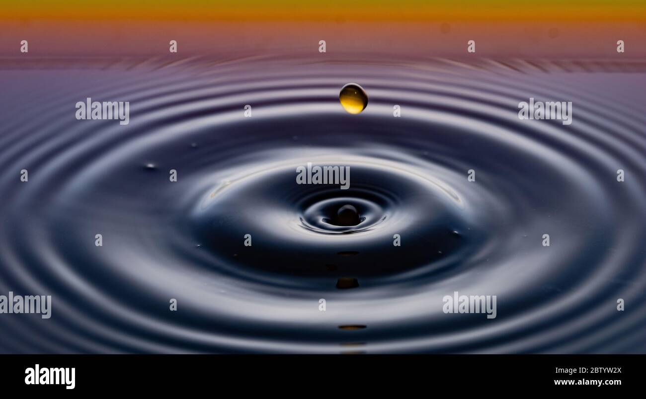 rippling after a few drops of coffee Stock Photo - Alamy