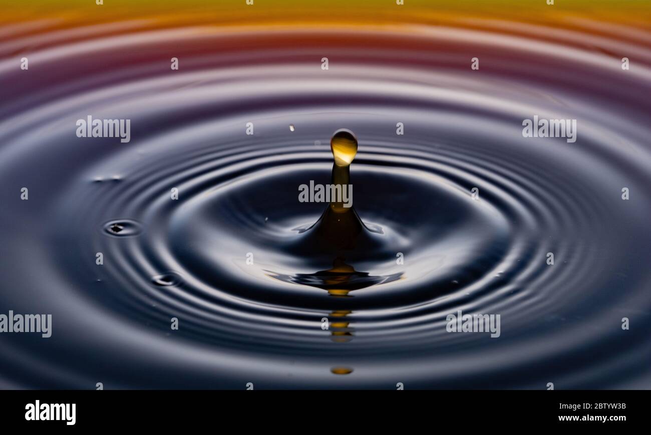 rippling after a few drops of coffee Stock Photo - Alamy