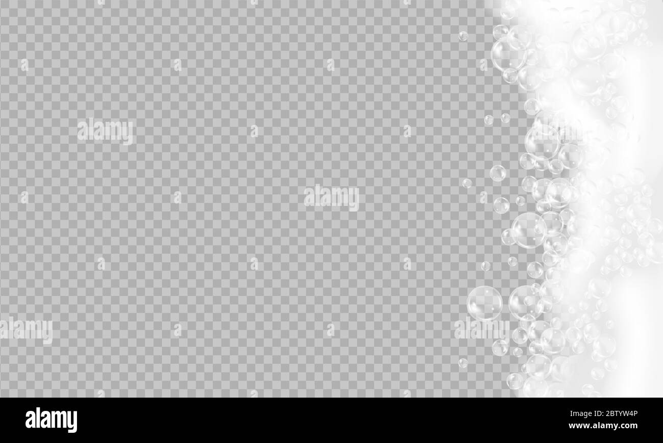 Bath foam isolated on transparent background Stock Vector Image & Art ...