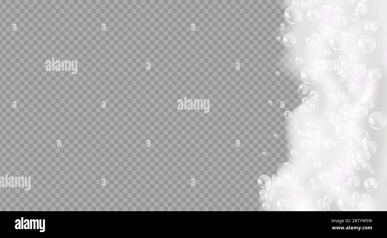 Bath foam isolated on transparent background Stock Vector Image & Art ...