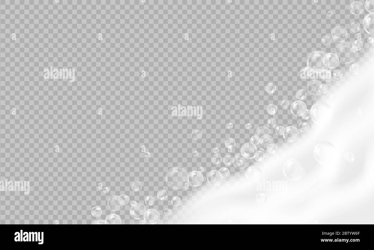 Bath foam isolated on transparent background Stock Vector Image & Art ...