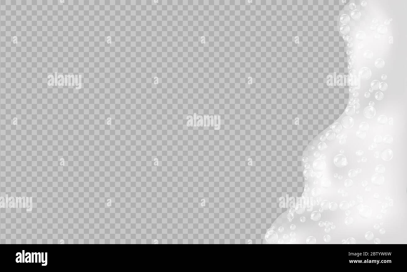 Bath foam isolated on transparent background Stock Vector Image & Art ...
